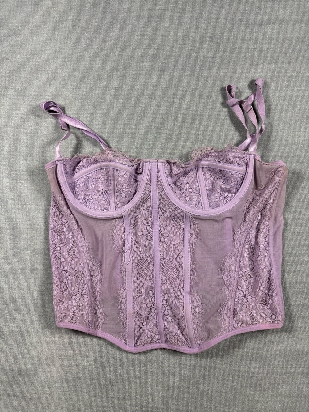 Lace Corset Bustier‎ in Lavender - Women's Intimates
